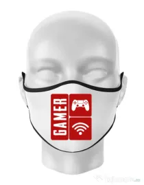 Masca personalizata reutilizabila Gamer Alb