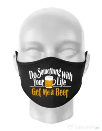Masca personalizata reutilizabila Get me a beer Negru