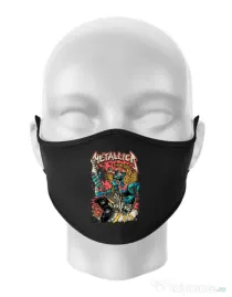Masca personalizata reutilizabila Heavy Guitar Negru