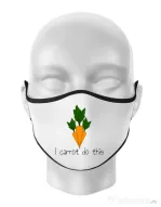 Masca personalizata reutilizabila I carrot do this Alb