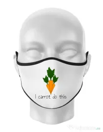 Masca personalizata reutilizabila I carrot do this Alb