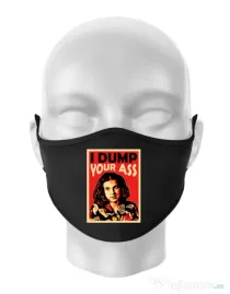 Masca personalizata reutilizabila I dump your ass Negru