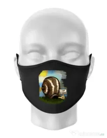 Masca personalizata reutilizabila I stay home 2 Negru