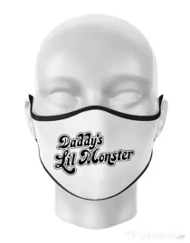 Masca personalizata reutilizabila Lil monster Alb