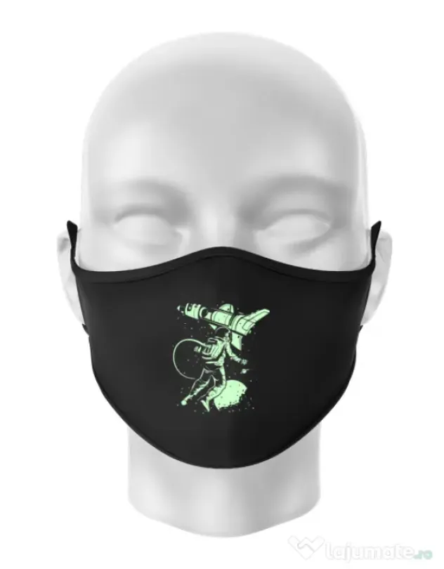 Masca personalizata reutilizabila Lost In Space Negru