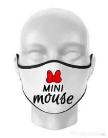 Masca personalizata reutilizabila Mini mouse Alb