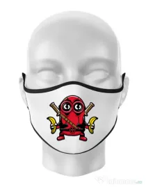 Masca personalizata reutilizabila Minionpool Alb