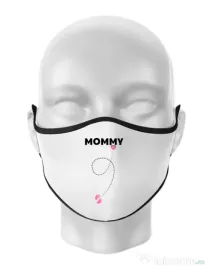 Masca personalizata reutilizabila Mommy Alb