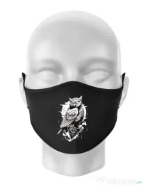 Masca personalizata reutilizabila Owl Negru