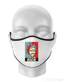 Masca personalizata reutilizabila Rick Alb