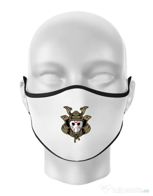 Masca personalizata reutilizabila Samurai Jason Alb