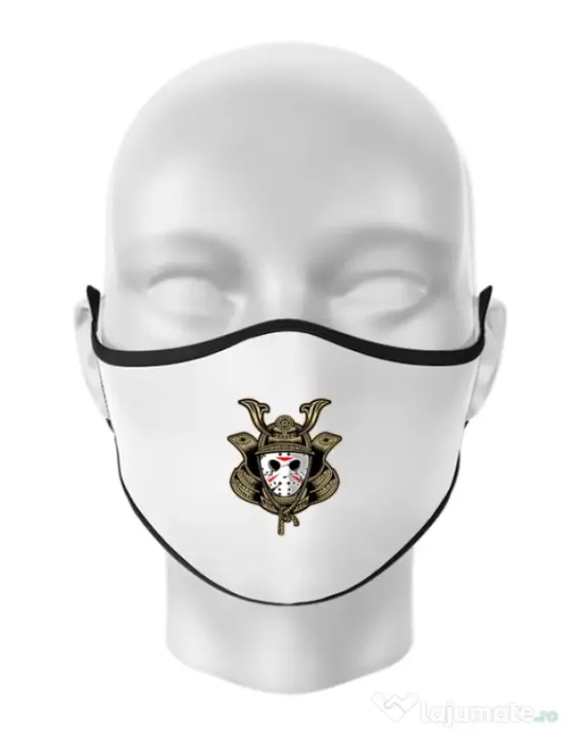 Masca personalizata reutilizabila Samurai Jason Alb