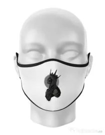 Masca personalizata reutilizabila Skull King Alb