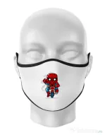 Masca personalizata reutilizabila Spidey Minibike Alb