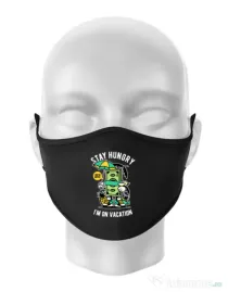 Masca personalizata reutilizabila Stay Hungry Negru