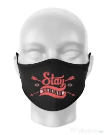 Masca personalizata reutilizabila Stay wild Negru