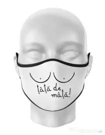 Masca personalizata reutilizabila Tits Alb