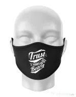 Masca personalizata reutilizabila Trust me, I have a beard Negru