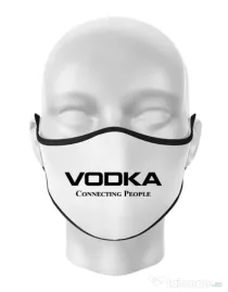 Masca personalizata reutilizabila Vodka Alb