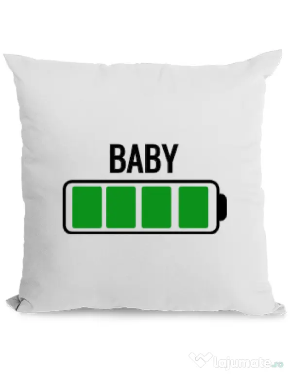 Perna personalizata Baby battery Alb
