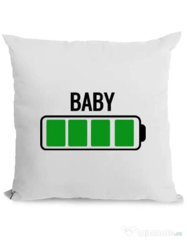 Perna personalizata Baby battery Alb