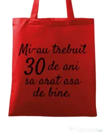 Sacosa din panza 30 de ani Rosu
