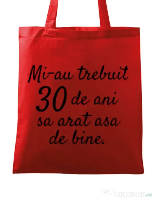 Sacosa din panza 30 de ani Rosu