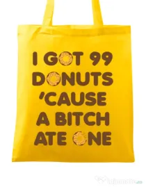 Sacosa din panza 99 Donuts Galben