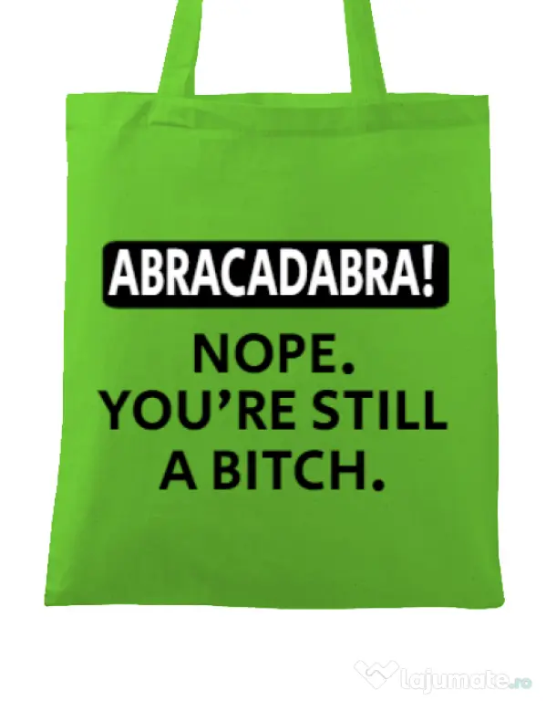 Sacosa din panza Abracadabra Verde mar