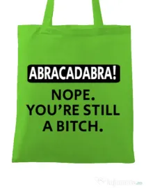 Sacosa din panza Abracadabra Verde mar