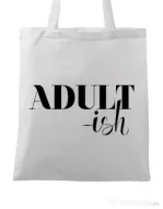 Sacosa din panza Adultish Alb
