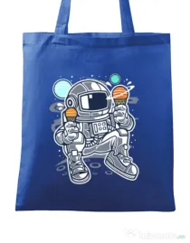 Sacosa din panza Astronaut Ice Cream Albastru regal