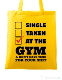 Sacosa din panza At the gym Galben