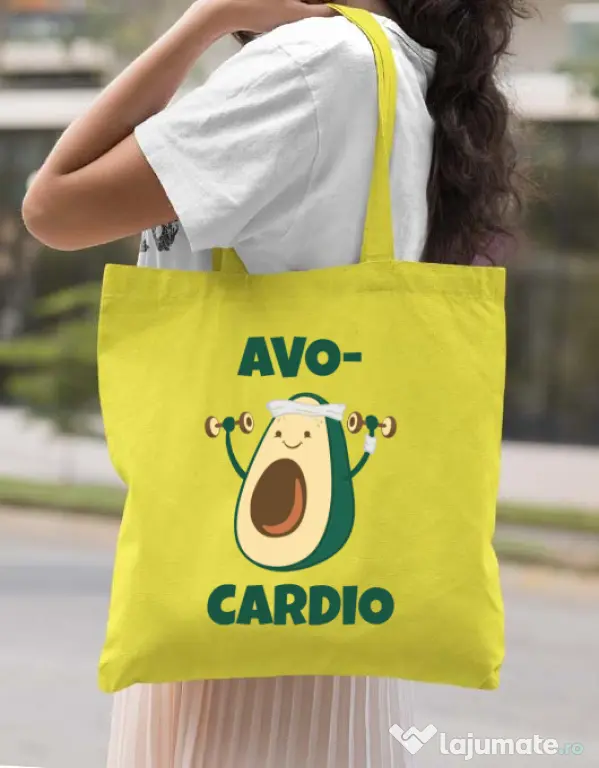 Sacosa din panza Avo-cardio Galben