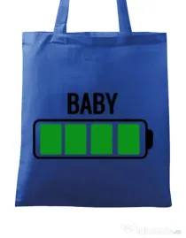 Sacosa din panza Baby battery Albastru regal