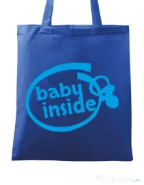 Sacosa din panza Baby inside Albastru regal