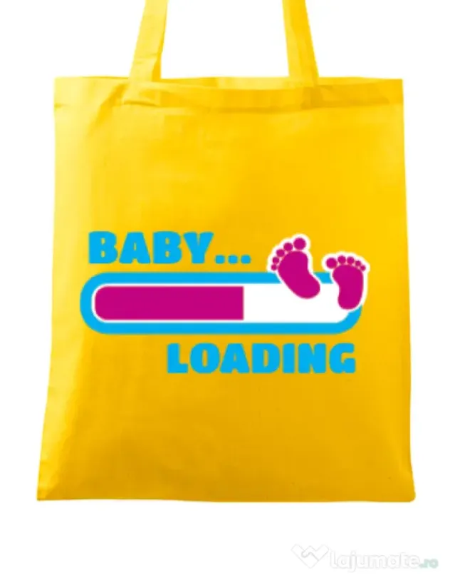 Sacosa din panza Baby loading Galben