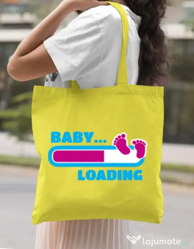 Sacosa din panza Baby loading Galben
