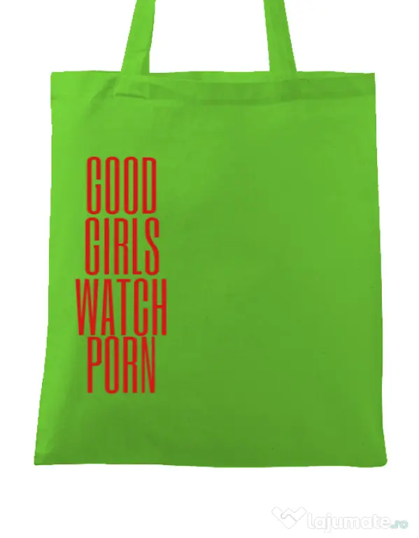Sacosa din panza Bad girls Verde mar