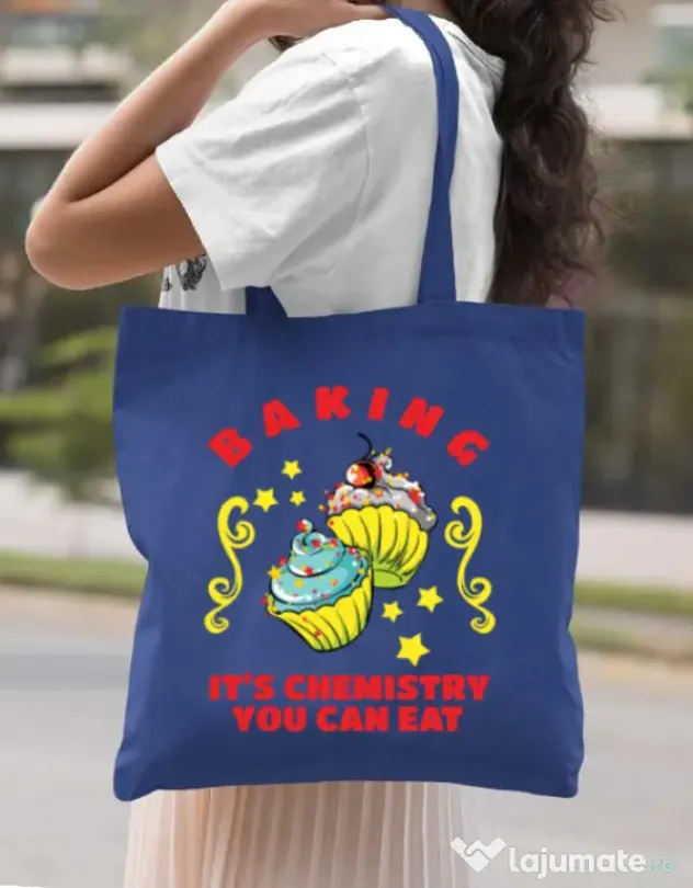 Sacosa din panza Baking Albastru regal