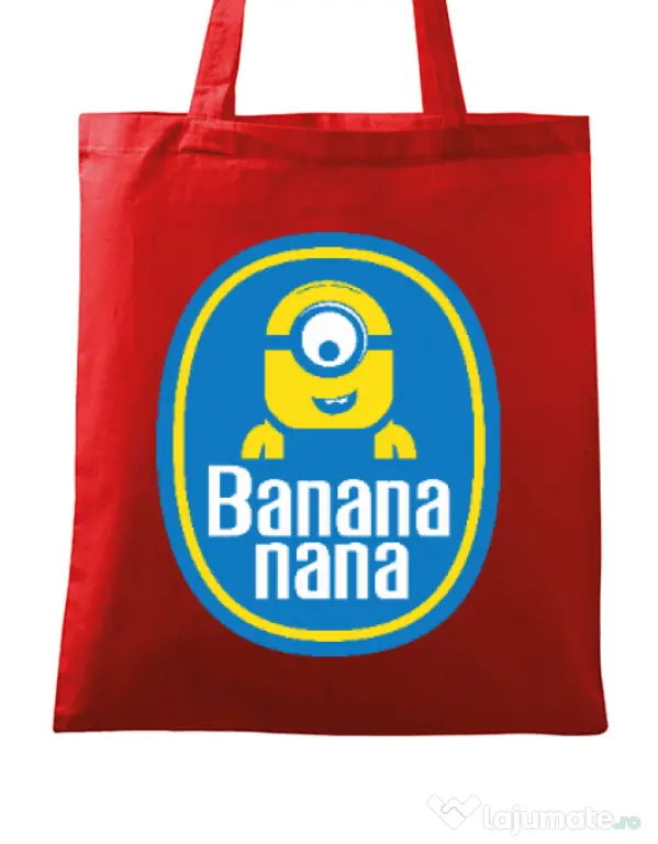 Sacosa din panza Bananana Rosu