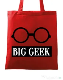 Sacosa din panza Big geek Rosu