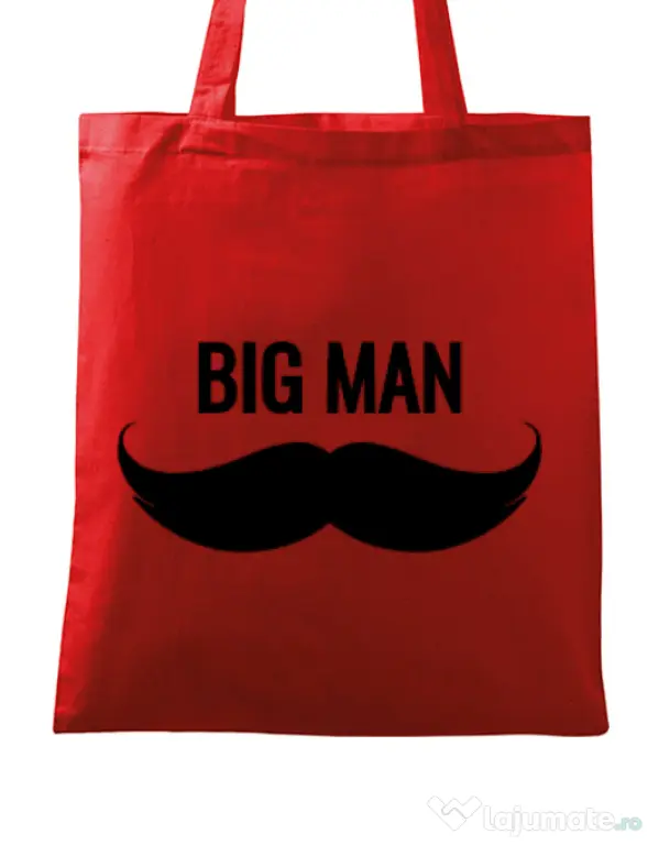 Sacosa din panza Big man Rosu