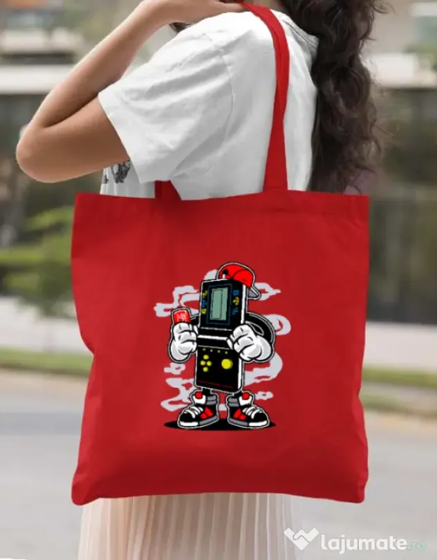 Sacosa din panza Brick Gamers Rosu