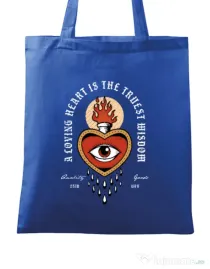 Sacosa din panza Burning Heart Albastru regal
