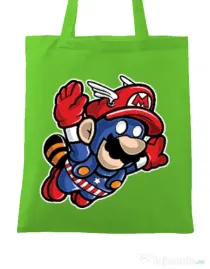 Sacosa din panza Captain Mario Verde mar