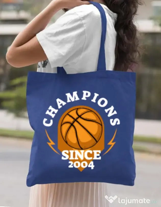 Sacosa din panza Champions Albastru regal