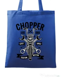 Sacosa din panza Chopper Albastru regal