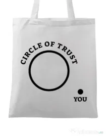 Sacosa din panza Circle of trust Alb