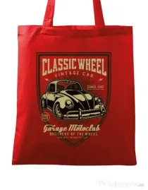 Sacosa din panza Classic Wheel Rosu